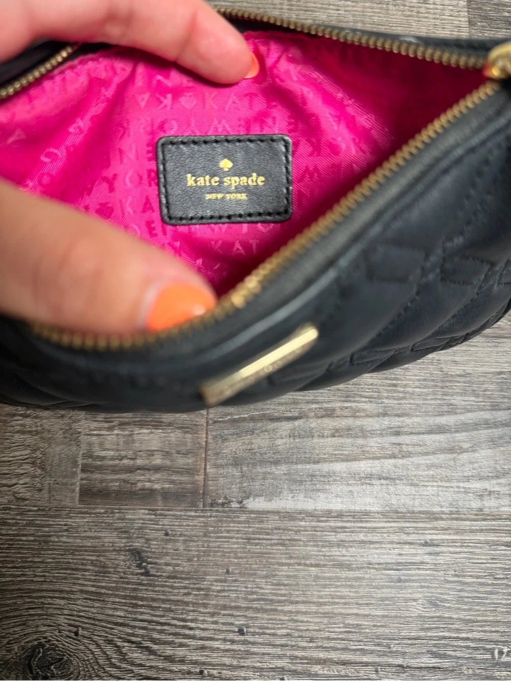 Kate Spade Astor Court Linet Quilted Leather Mini Shoulder Bag Black